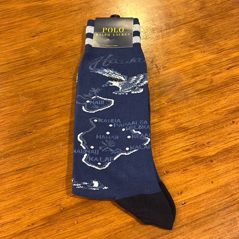 Polo Ralph Lauren Hawaii Hawaiian Socks Mens Shoe Size 6-12.5 Maui Lanai Kahlil